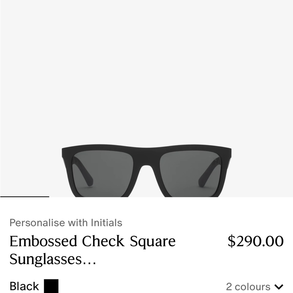 New Burberry Matte Black Sunglasses - Picture 6 of 9